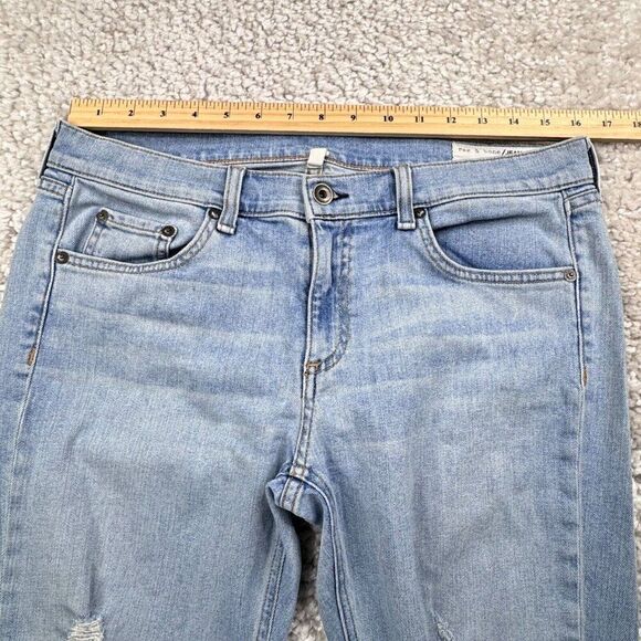 Rag & Bone Dre Capri Distressed Raw Hem Marina Wash - Picture 12 of 15